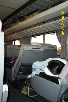 the rest of the train sleeping through az