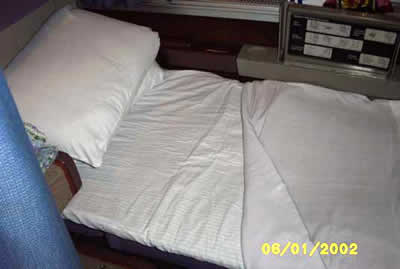 the bed, all set up