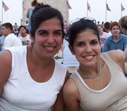 me and Hug, trying to stay cool